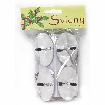 Držáčky na adventní svíčky stříbrné 4 ks