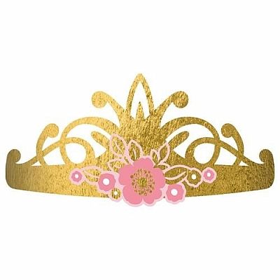 Party papírové korunky Na den princeznou 8 ks
