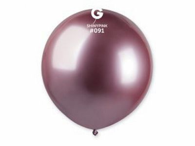 Latexový balonek chromový růžový 48 cm