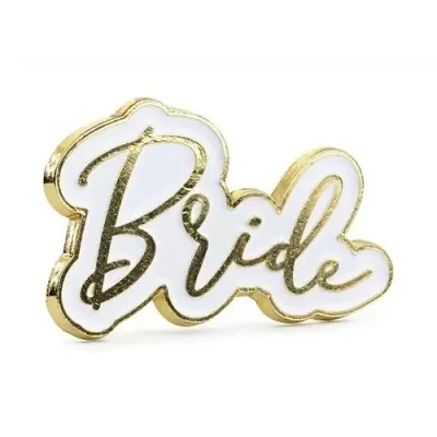 Kovový odznáček Bride 3 x 2 cm