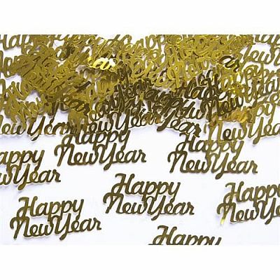 Konfety Happy New Year zlaté - 3g