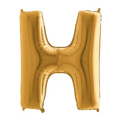 Foliové písmeno H zlaté 102 cm