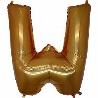 Foliové písmeno W zlaté 102 cm