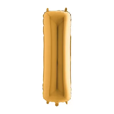 Foliové písmeno I zlaté 102 cm
