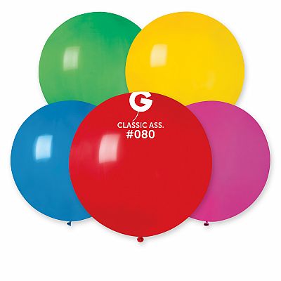 Balónek 80cm/31" #080 barevný mix 25 ks