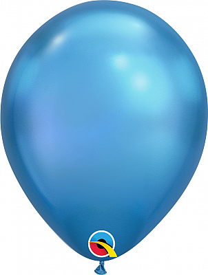 Balónek Qualatex CHROME 11"/28cm modrý