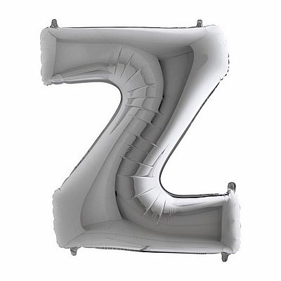 Foliové písmeno Z stříbrné 102 cm