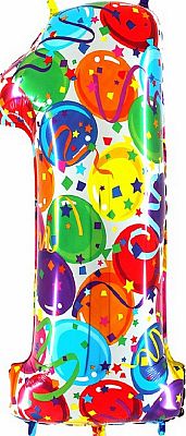 Foliová číslice - balonková 1 102cm