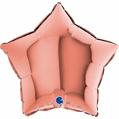 Fóliový balónek Hvězda rosegold 46cm