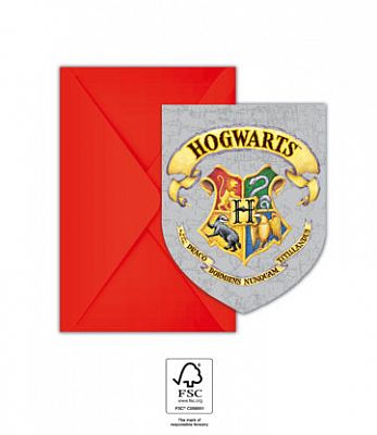EKO Pozvánky a obálky Harry Potter 6ks