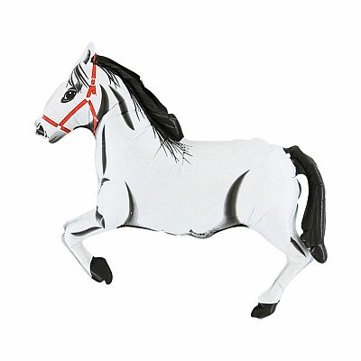 Fóliový balónek MINI Dostihový Kůň Bílý 35cm
