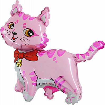 Fóliový balónek MINI Kočka Růžová 35cm