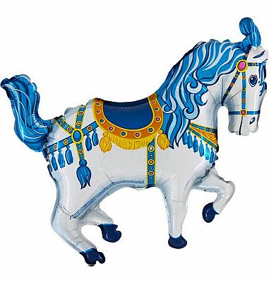 Fóliový balónek MINI Kůň Modrý Cirkusový 35cm