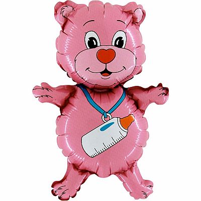 Fóliový balónek MINI Medvídě Růžové 35cm