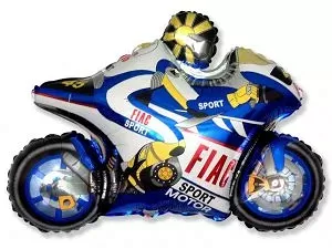 Fóliový balónek Motorka GP Modrá 73cm x 98cm