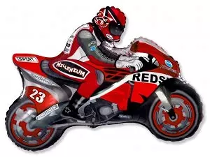 Fóliový balónek Motorka Červená 70cm x 84cm
