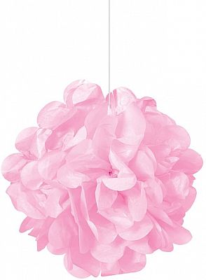 Dekorační závěsné pom pomy světle růžové 3ks , 23cm