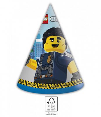 EKO Papírové čepičky - Lego city, 6ks