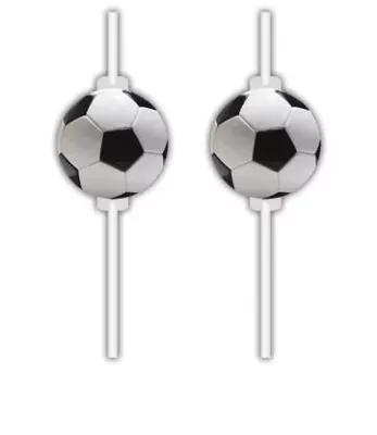 Papírová brčka - Fotbal 4ks