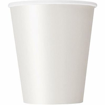 Kelímky papírové - bílé, 8ks
