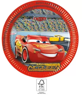 EKO papírové talíře - Cars - Auta 3 23cm/8ks