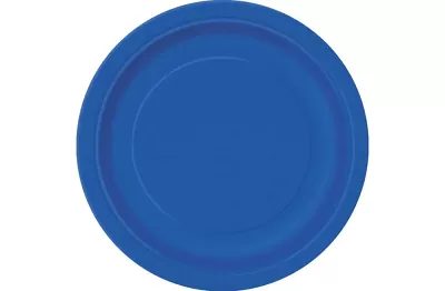 EKO Talířky papírové - královsky modré 18cm 8ks
