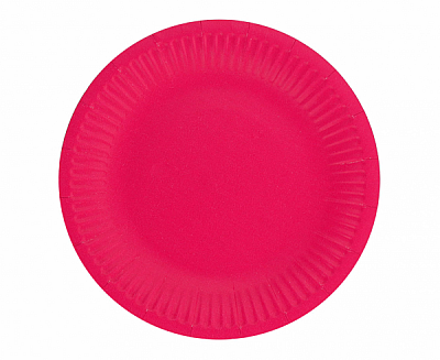 EKO Talířky papírové růžové 18cm, 6ks