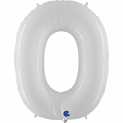 Fóliová číslice bílá lesklá 0 - 102 cm