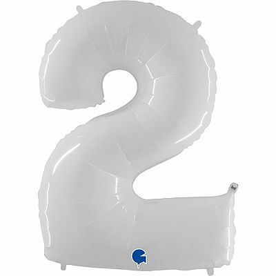 Fóliová číslice bílá lesklá 2 - 102 cm