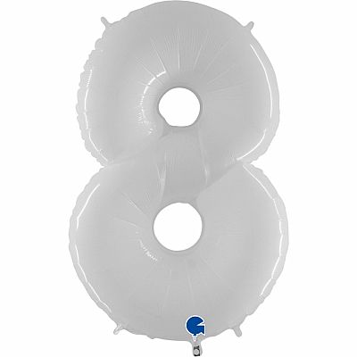 Fóliová číslice bílá lesklá 8 - 102 cm
