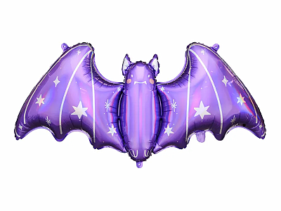 Foliový balonek Halloween - netopýr fialový 120 x 51 cm