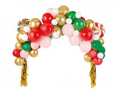 Dekorační balonková girlanda Vánoční Candies 74 ks - 170x155 cm