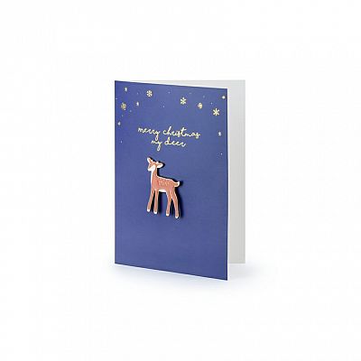 Vánoční přání - My deer modré