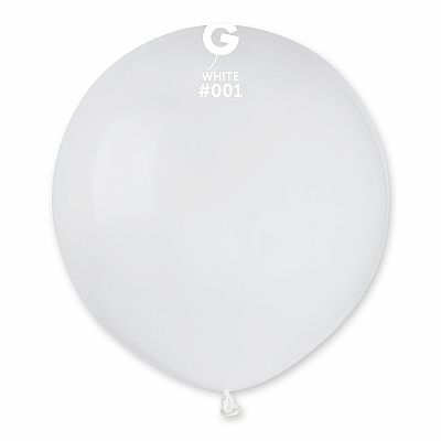 Balónek 48cm/19" #001 bílý 25 ks