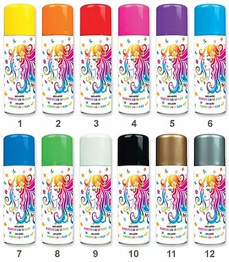 Barevný lak na vlasy smývatelný 125 ml - bílý