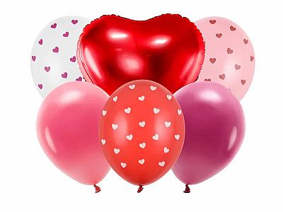 Latexové balonky - můj Valentýn 30 cm - 6 ks