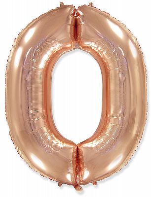 Foliová číslice - rosegold 0 102cm