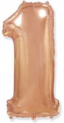 Foliová číslice - rosegold 1 102cm