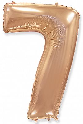 Foliová číslice - rosegold 7 102cm