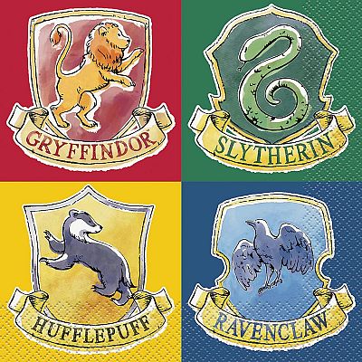 Papírové ubrousky Harry Potter - Koleje 16 ks