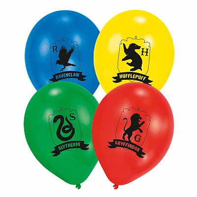 Latexové balonky Harry Potter - Bradavické koleje New 6 ks