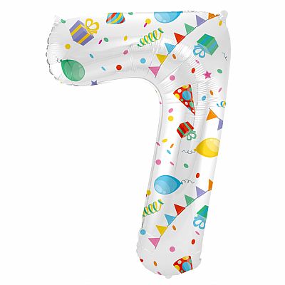 Foliová číslice - Party Joy 7 - 86 cm