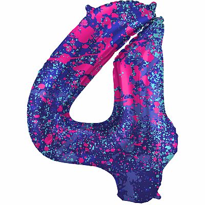 Foliová číslice - Paint Splash 4 - 86 cm