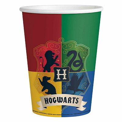 Papírové party kelímky Harry Potter - Bradavické koleje 250 ml