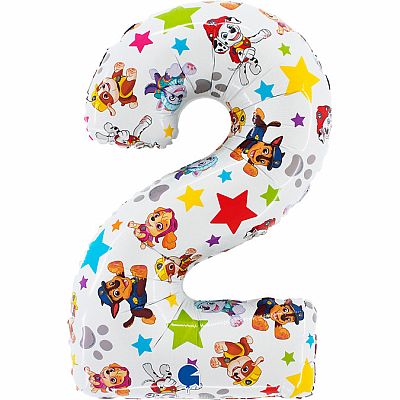 Foliová číslice 2 - Tlapková patrola 66cm