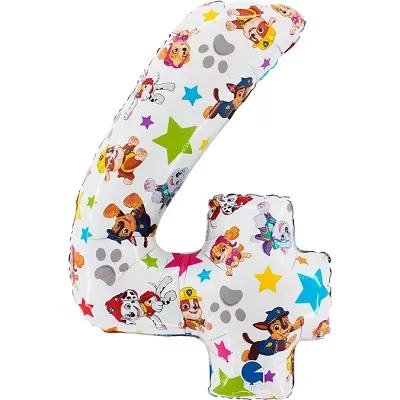 Foliová číslice 4 - Tlapková patrola 66cm