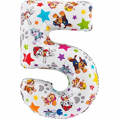 Foliová číslice 5 - Tlapková patrola 66cm