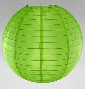 Lampion kulatý 30 cm zelený