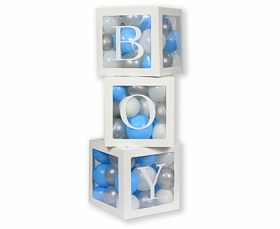 Krabice na balónky BOY - 3 x 35 cm