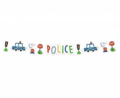Papírová girlanda policejní - 300 cm